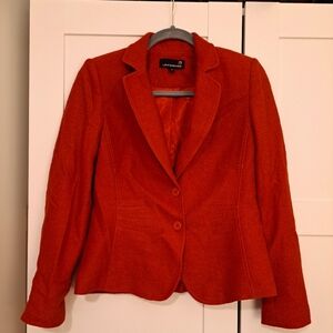 🎈Beautiful red blazer woven look with buttons